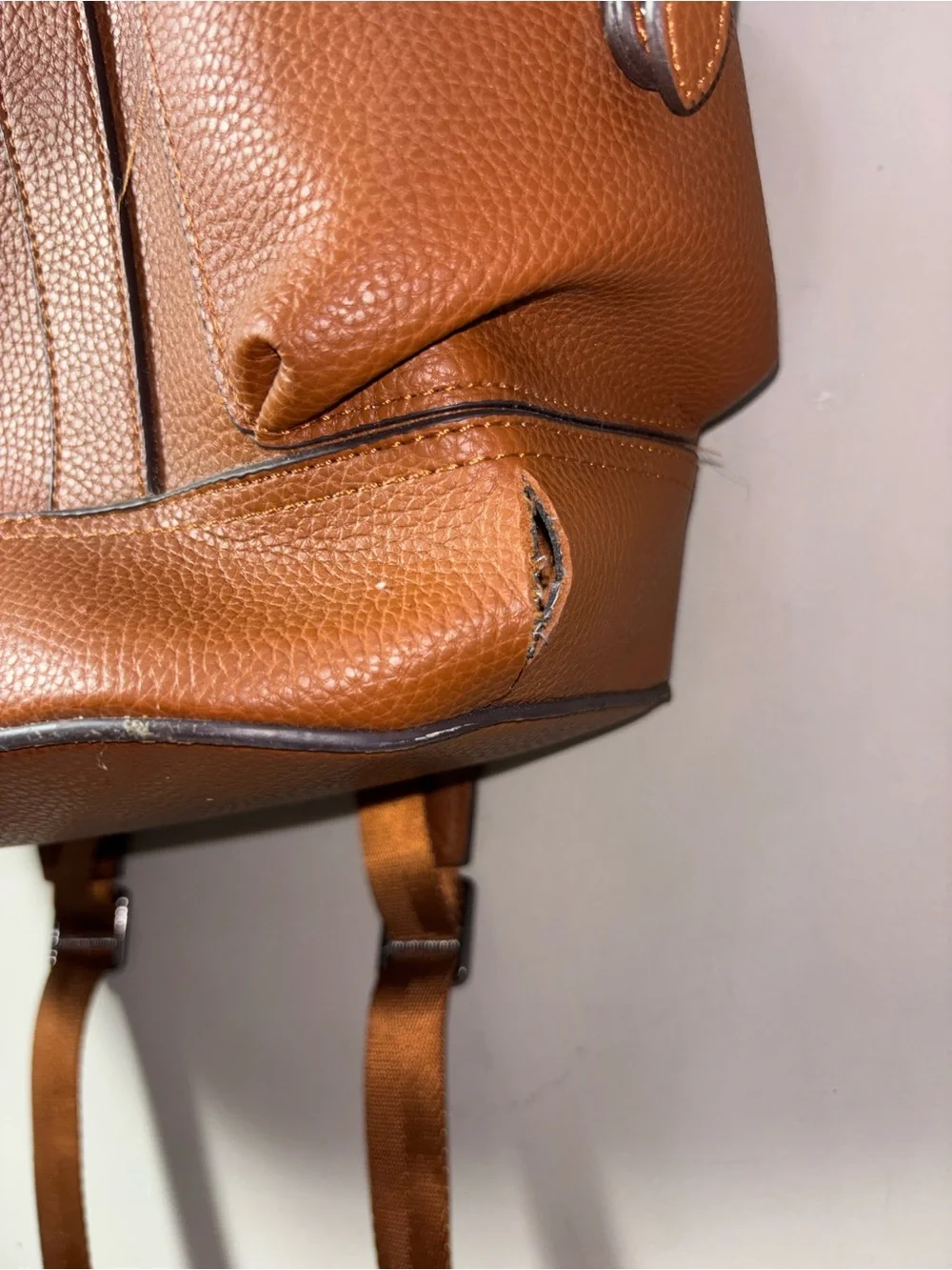 Joan & David Cognac Brown Men's Leather Backpack